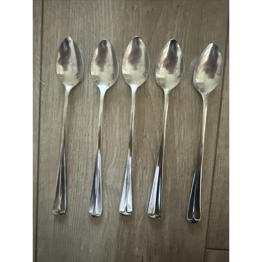 5 PCs Supreme by Towle ASHLEY Iced Tea Spoons 7 3/8 in Stainless Korea‎ 18/8